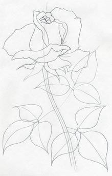 219x343 How To Draw A Rose Bud, Rose Bud, Step By Step, Flowers, Pop