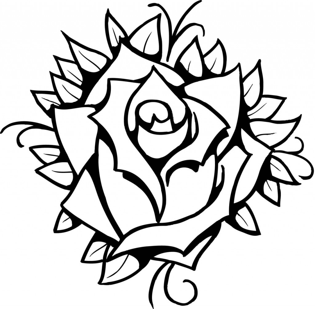 1024x1003 Rose Drawing Designs