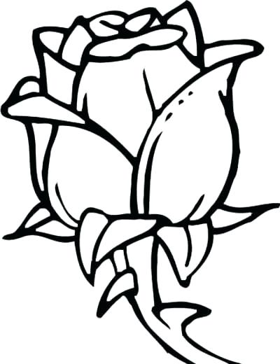 400x520 Easy Coloring Pages For Kids Rose Coloring Page Rose Coloring Page