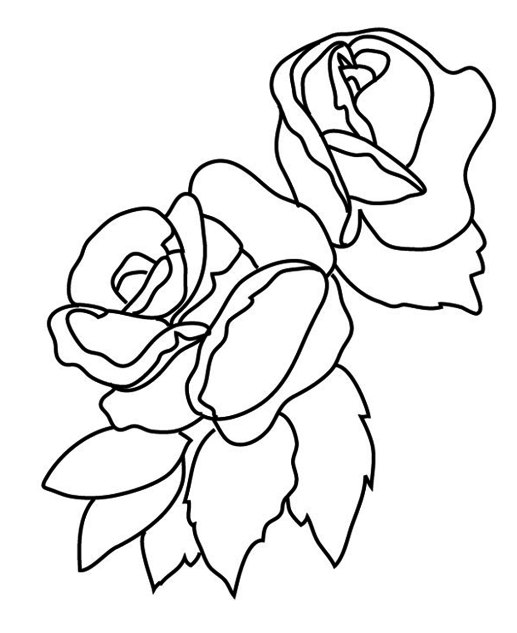 1049x1285 Coloring Pages For Girls Rose Easy Printable To Fancy Draw Print