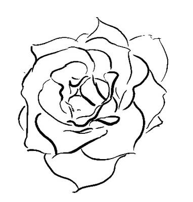 382x400 Drawn Rose Open