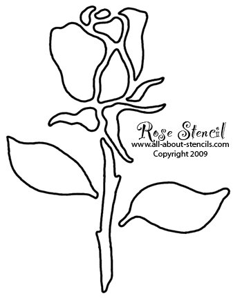 350x442 Rose Stencil Designs Free For You To Print And Use