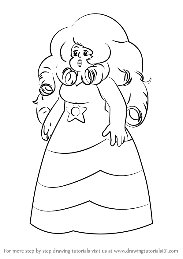 598x844 How Draw Rose Quartz From Steven Universe How