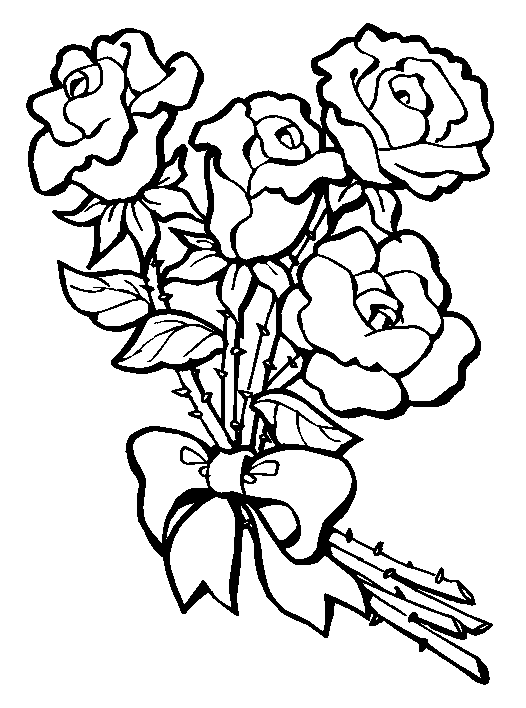526x708 Roses Coloring Pages