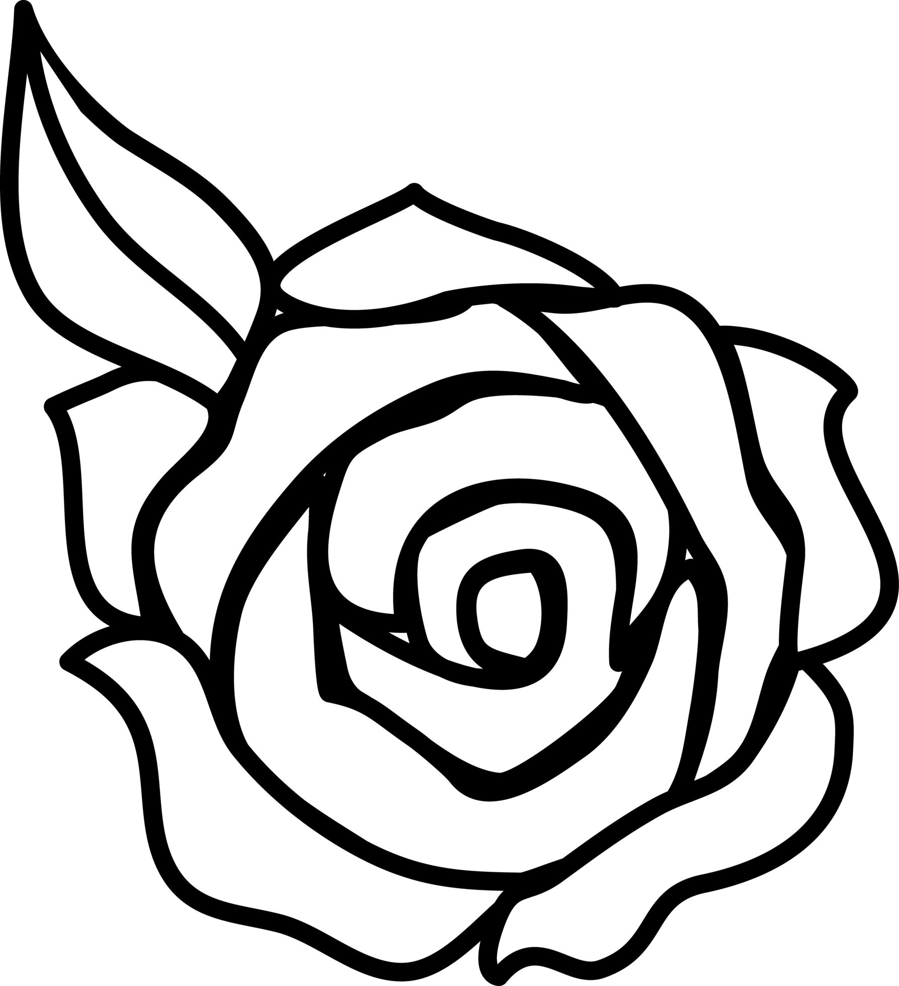 1787x1960 Rose Flower Drawing Easy Cefefbbcebfbb Adult