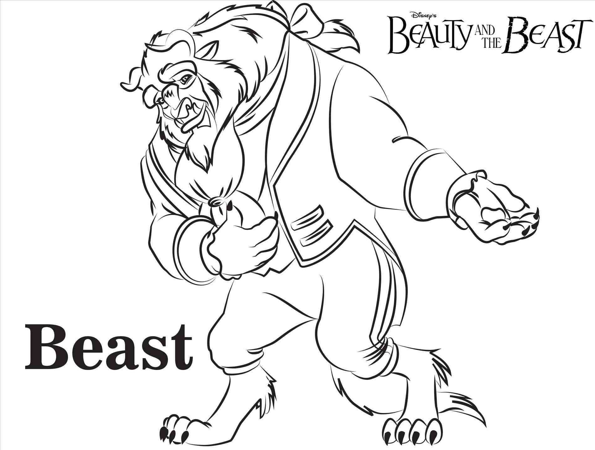 1899x1439 Beauty And The Beast Coloring Page Free Draw To Color