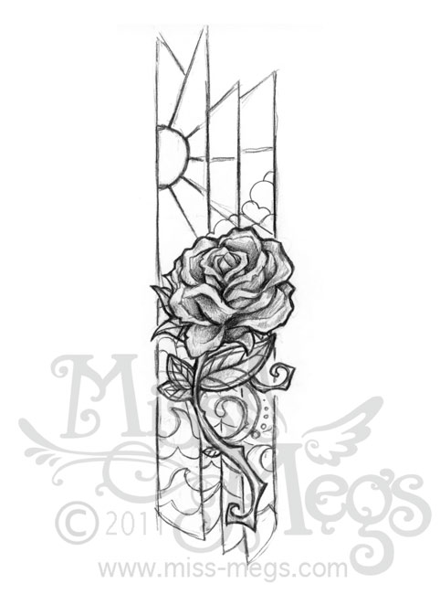 482x650 Stained Glass Rose