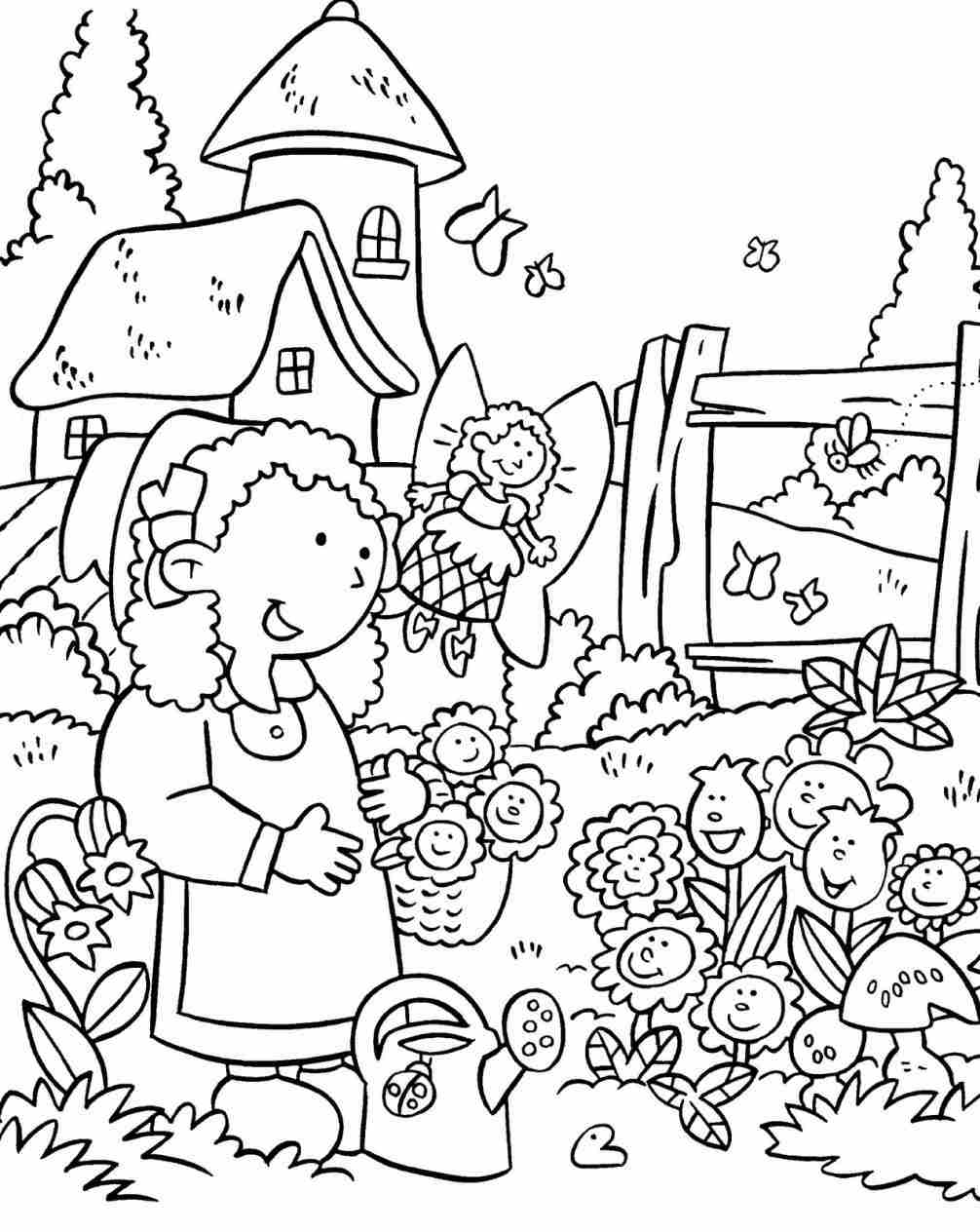 1006x1264 Rose Garden Coloring Pages