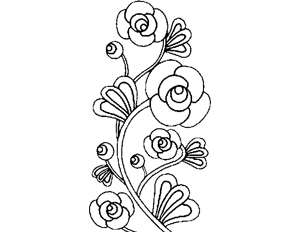 600x470 Rose Garden Coloring Page