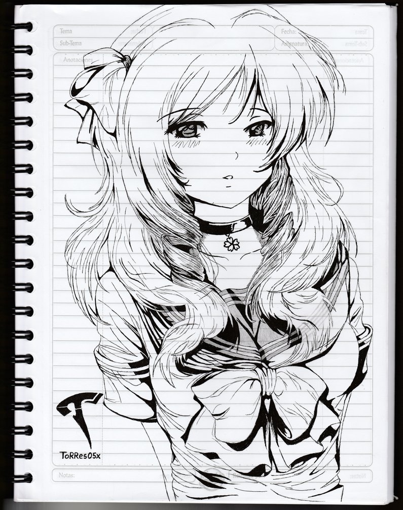 795x1005 Black Rose Girl Drawing