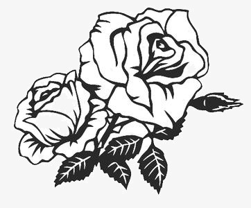 362x300 Hand Drawn Rose Tattoo, Hand Painted, Tattoo, Rose Png Image
