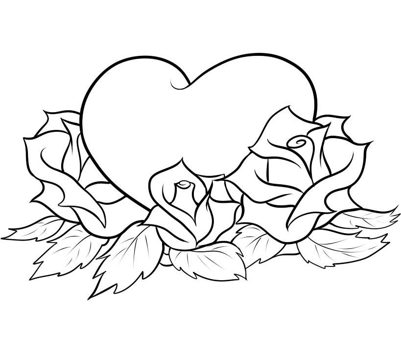 819x690 Crafty Coloring Pages Draw A Rose For Kids How To Draw Rose Kids