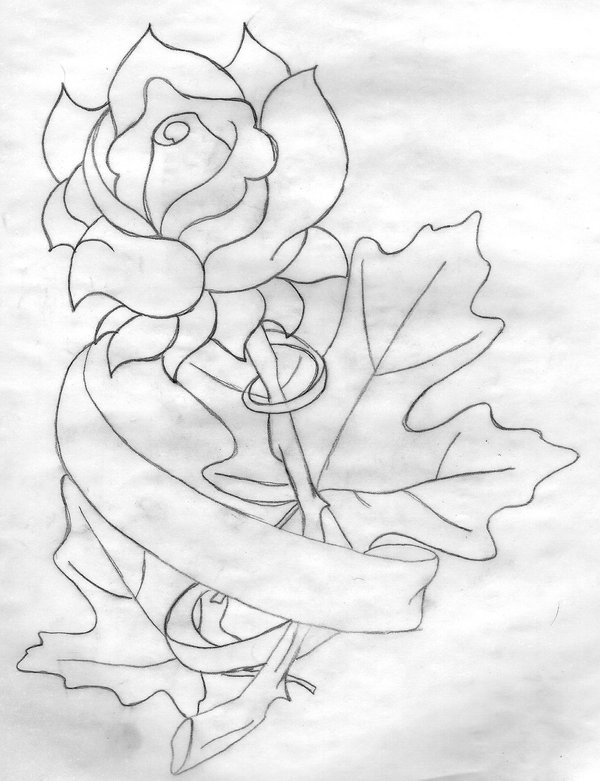 600x781 Rose With Autumn Leaves By Avanderheide