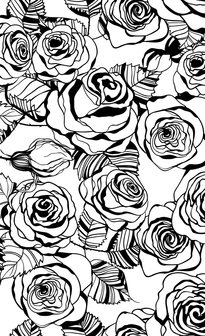 Rose Pattern Drawing at GetDrawings | Free download