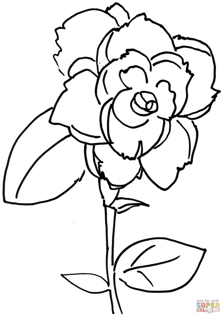 723x1024 Rose Flower Drawing Games Rose Flower Coloring Page Free