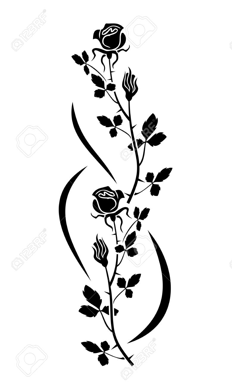 780x1300 Rose Silhouette Royalty Free Cliparts, Vectors, And Stock