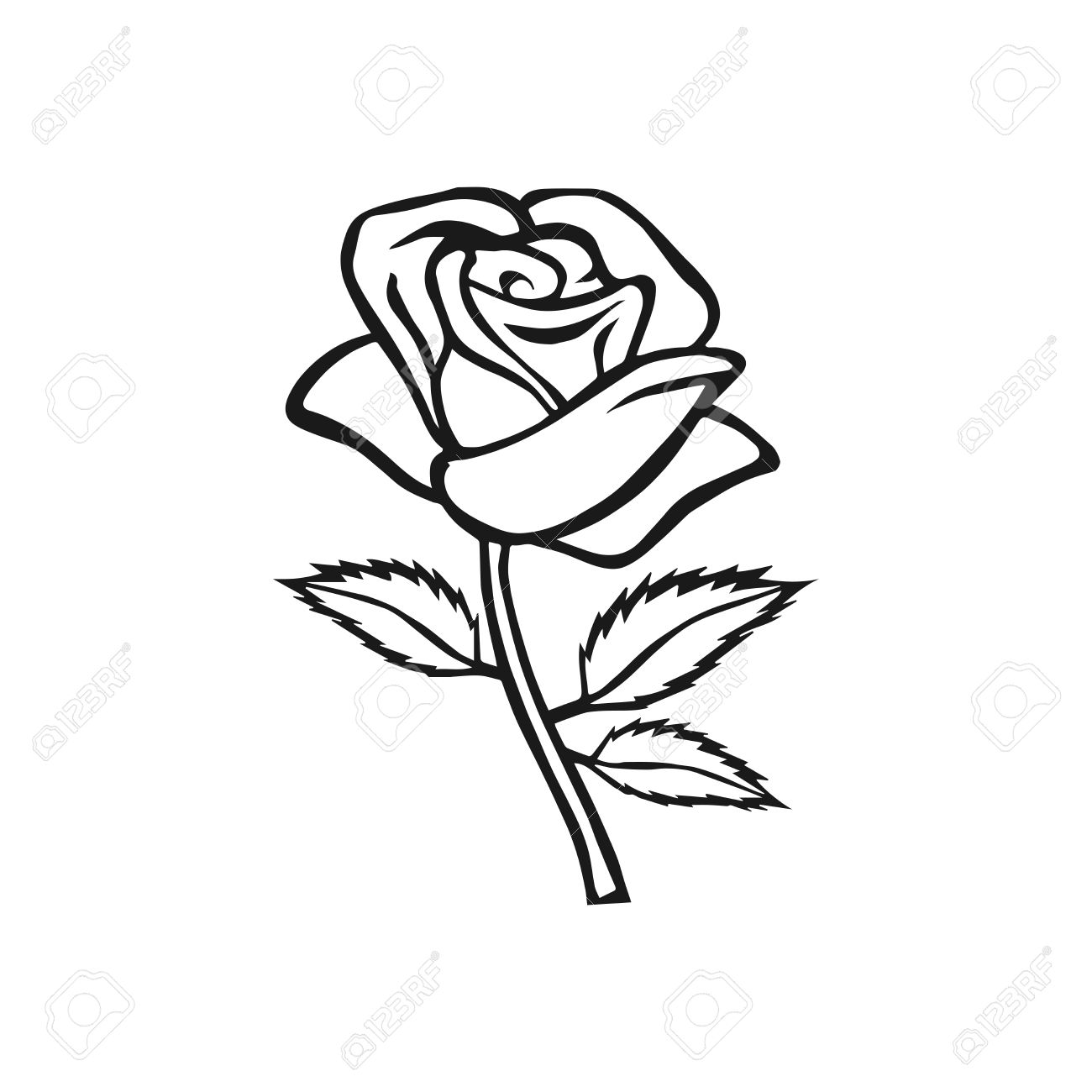 Rose Sketch Drawing at GetDrawings | Free download