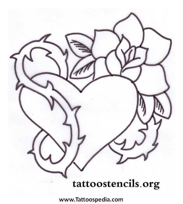 583x650 Gothic Heart Tattoo Designs