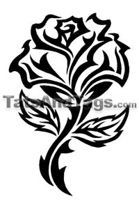200x300 Tumblr Tribal Rose Tattoo Design 2015