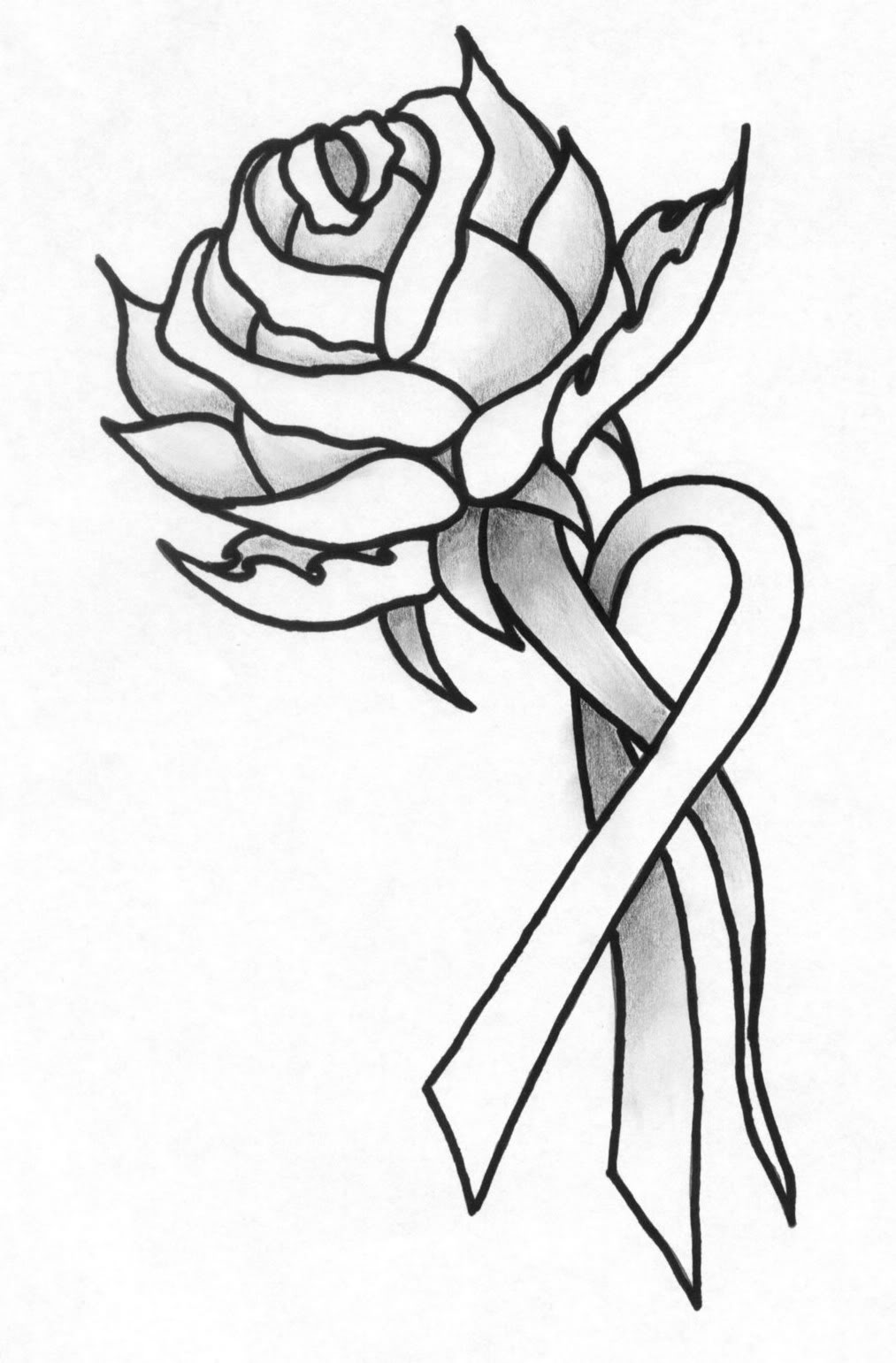 1013x1541 Drawn Ribbon Rose Ribbon