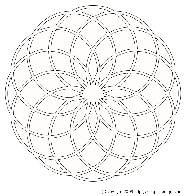 600x630 Rose Window Coloring Page