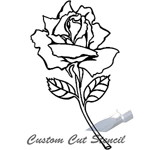 300x300 Outline Roses Clipart