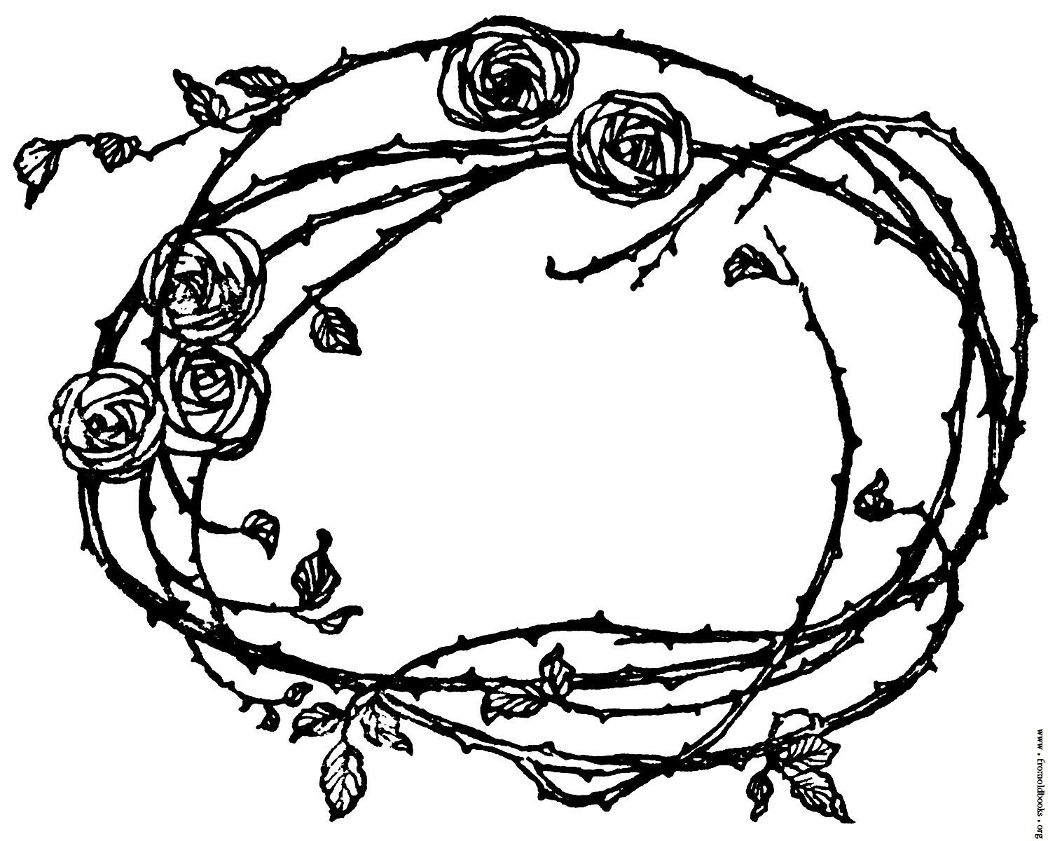 1496x1200 Border Of Roses And Thorns