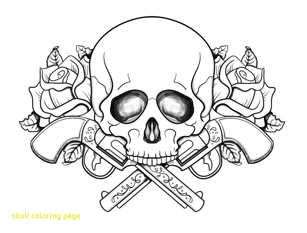 1013x768 Skull Coloring Page With Pages Guns And Roses On Skull And Roses