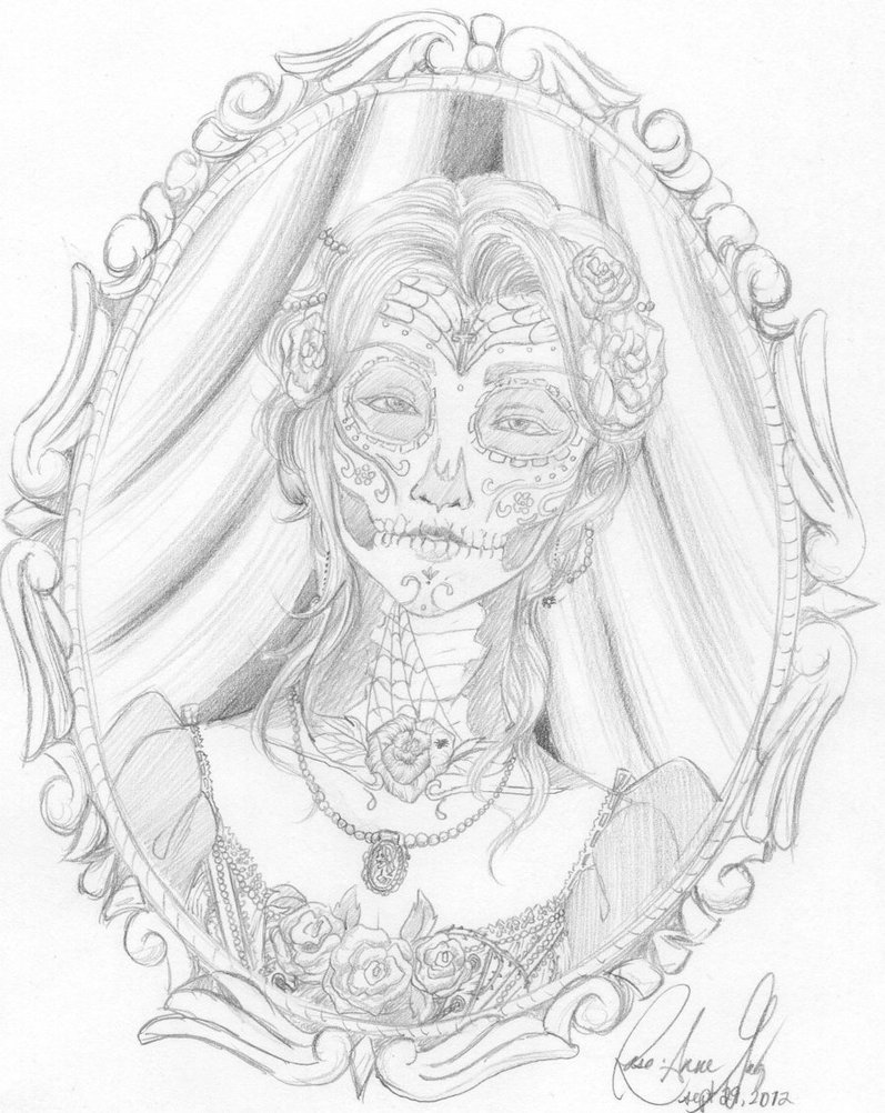 797x1002 Sugar Skulls Sweet Heart By Rose Annegagne