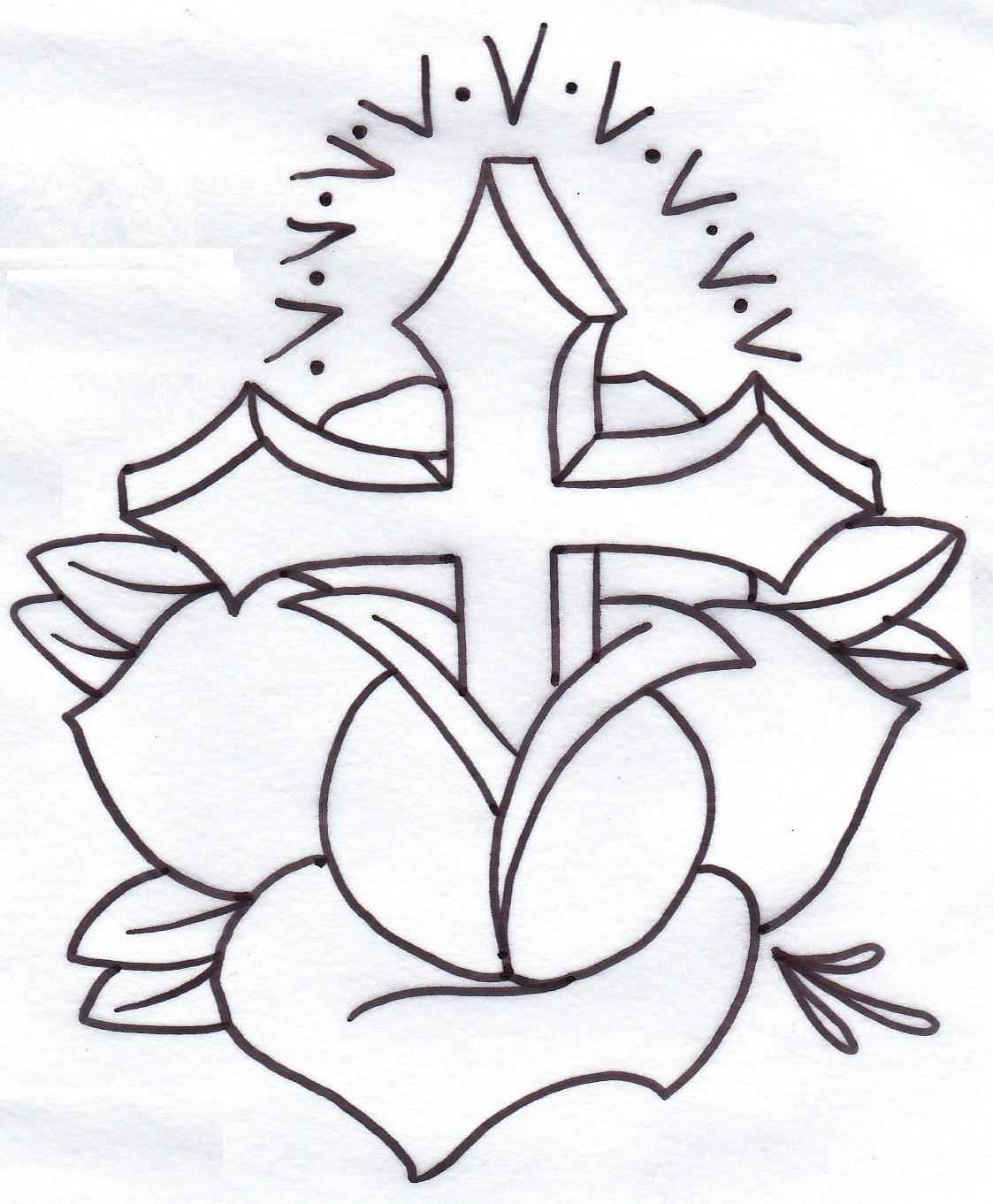 1123x1362 Drawings Of Crosses With Roses Easy Drawings Of Crosses With Roses