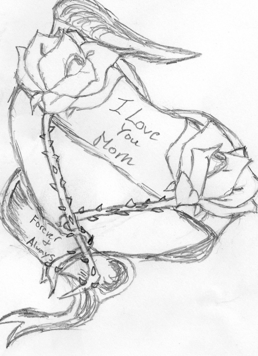 900x1243 Pencil Sketches Of Hearts And Roses Heart And Rose Drawings