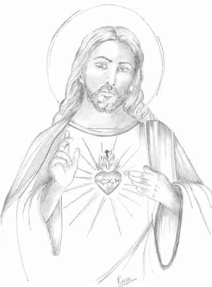 430x581 Sacred Heart Drawings