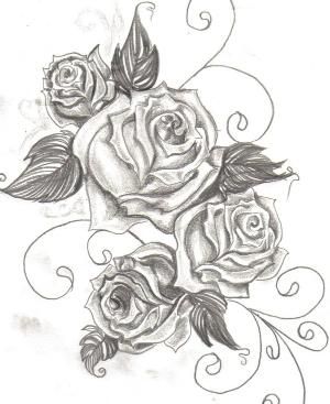 300x367 Upper Thigh Roses Tattoo By Iris Flower Ink Rose