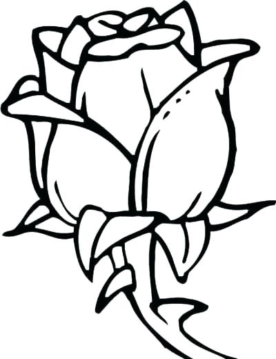 400x520 Coloring Pages Of Rose Easy Coloring Pages For Kids Rose Coloring