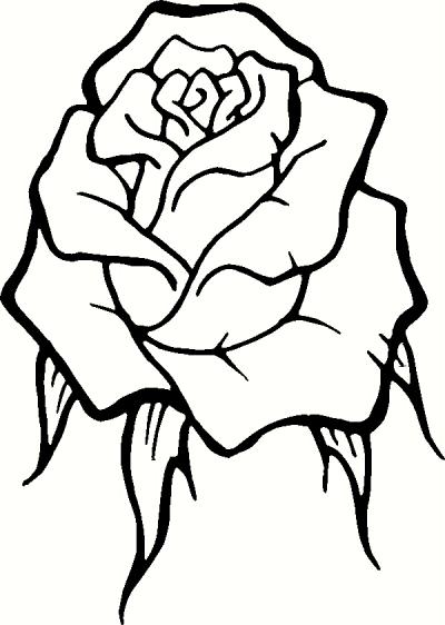 400x562 Rose Clip Art Outline Easy Clipart