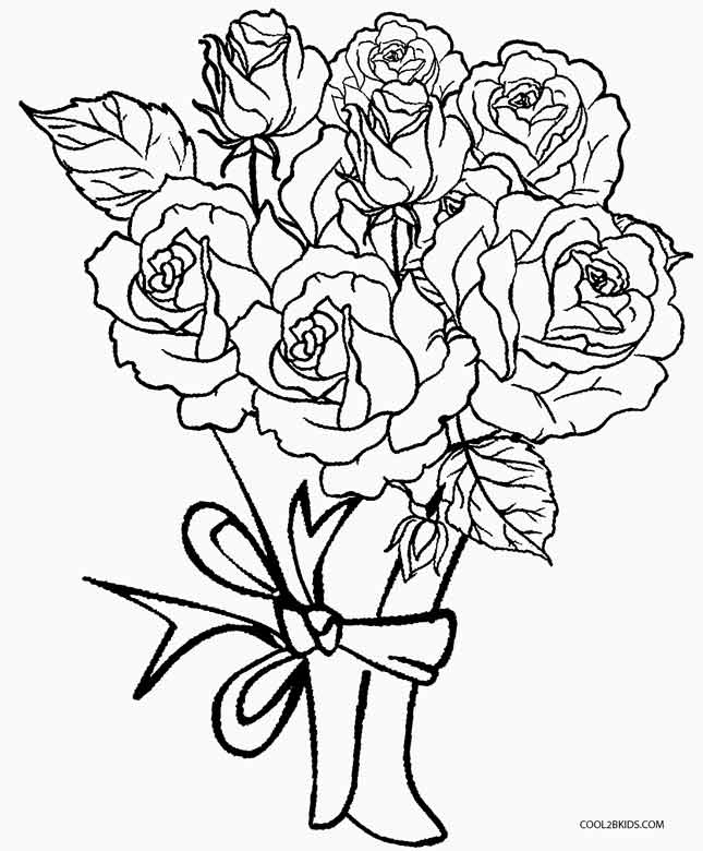 645x780 Coloring Pages For Kids Roses Preschool Tiny Draw Print