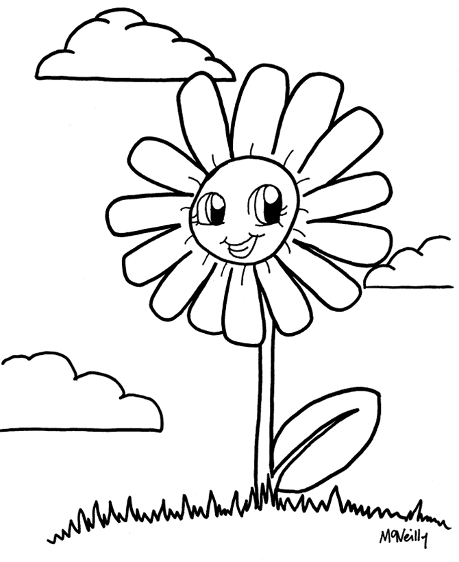 670x820 Coloring Pictures Of Flowers For Kids