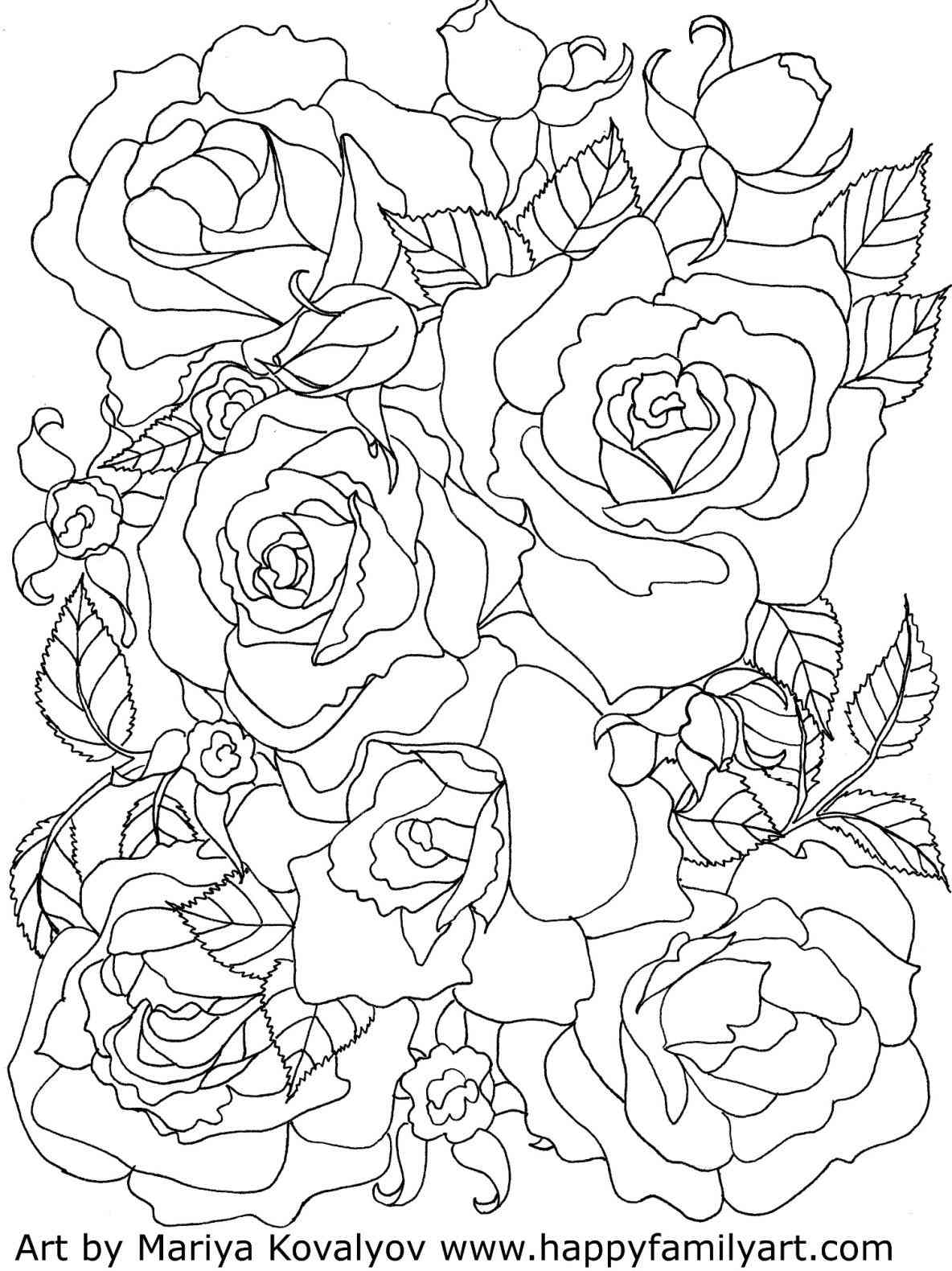 1184x1580 To Create This Realistic Rose Line Drawing Is An Outline Of Some
