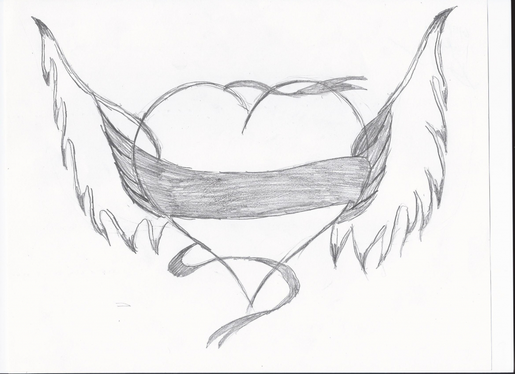 1024x744 Pencil Sketches Of Hearts Pencil Art Heart Pencil Sketch Drawing