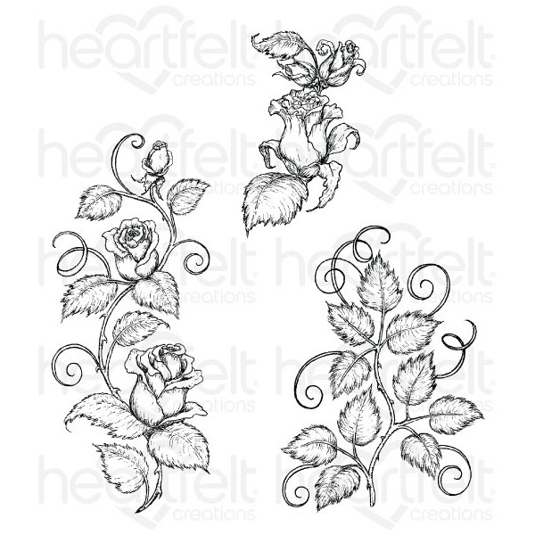 Roses With Vines Drawing at GetDrawings | Free download