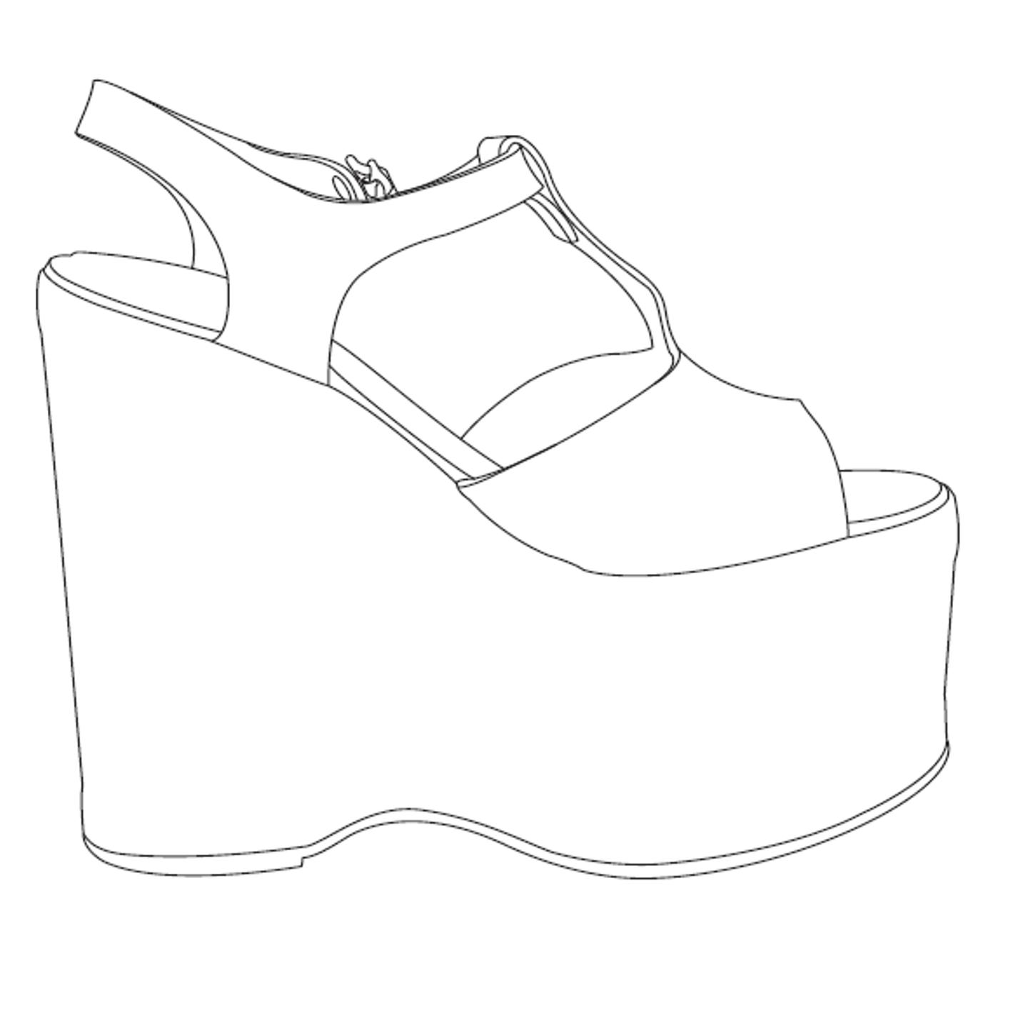 1440x1440 Created Vector Illustrations Of Shoe Templates For Use By Online