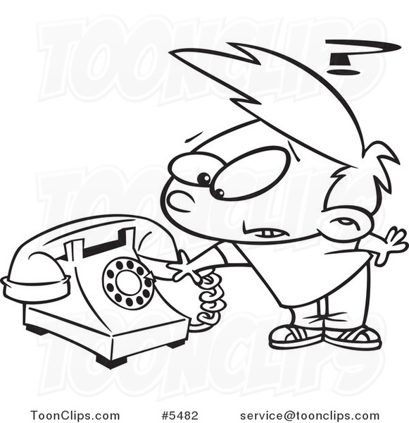 581x600 Cartoon Blacknd White Line Drawing Of Boy Trying To Use