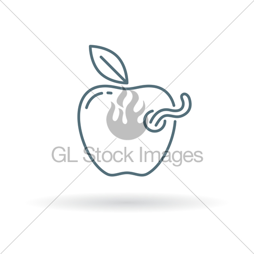500x500 Rotten Apple Icon Gl Stock Images