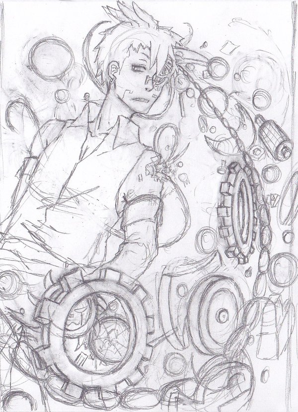 600x829 Giriko Rough Sketch Sketch Soul Eater And Fandom