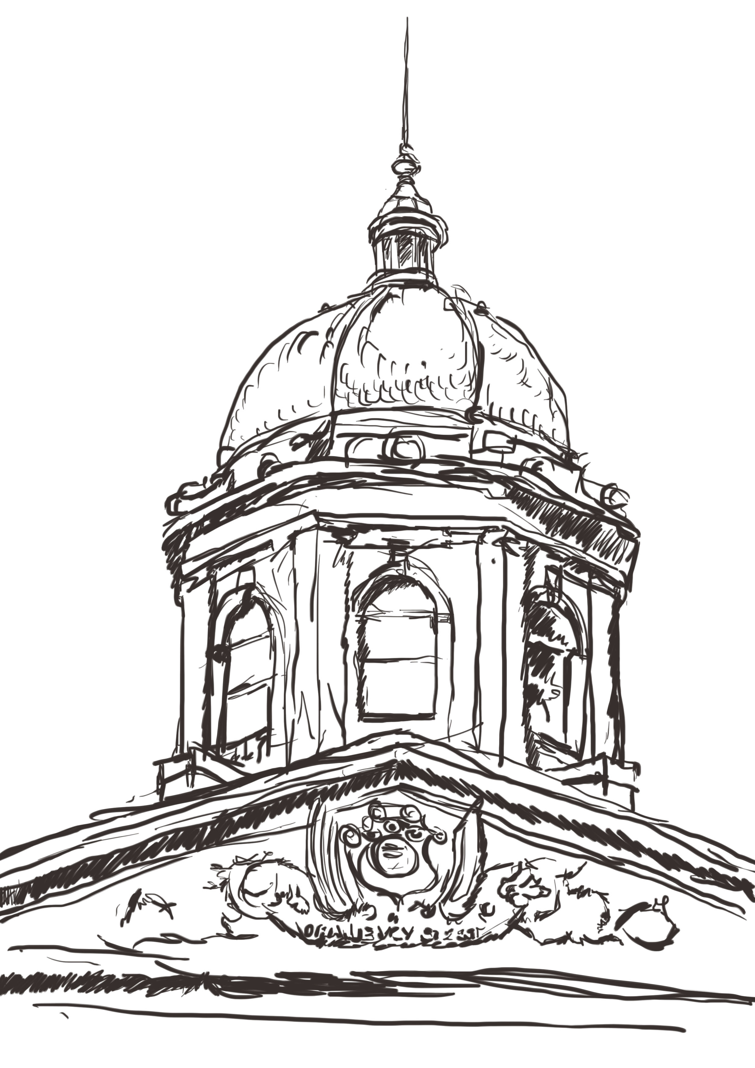 2480x3508 A Very Rough Sketch Of The 4th Raadsaal