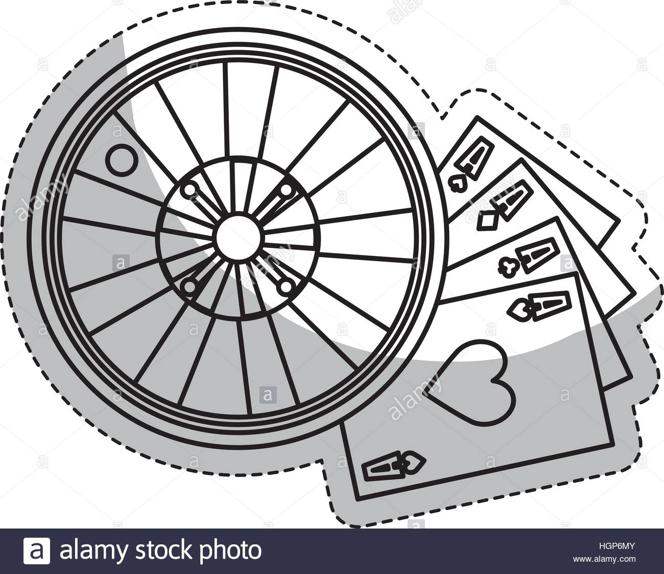 1300x1123 Casino Roulette Wheel And Poker Cards Over White Background Stock
