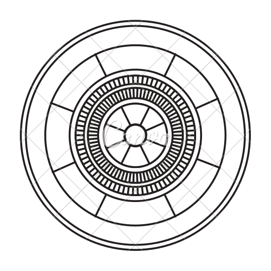 550x550 Casino Roulette Wheel Game Image Outline