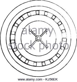 300x320 Casino Roulette Wheel With A Ball. Isolated Black, 3d Rendering