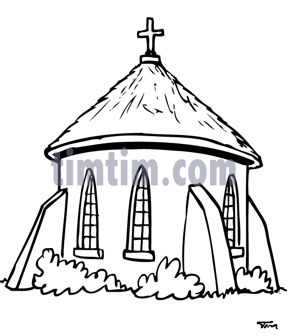 559x654 Free Drawing Of A Danish Round Church Bw From The Category Church