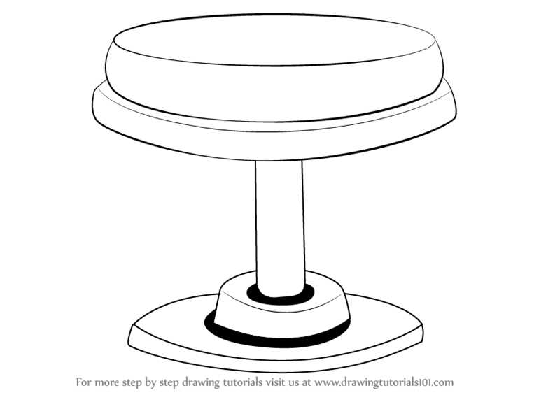 800x565 Learn How To Draw A Round Stool (Furniture) Step By Step Drawing